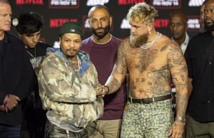 Dave Portnoy bate o mais recente ‘show de palhaço’ de Jack Paul, enquanto se eleva sobre Garvonta Davis no evento de almoço de Nova York