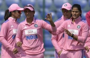 As mulheres da Índia multam por excesso de taxa no terceiro ODI contra a Austrália