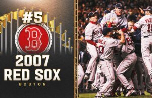 Campeões da World Series do século 21, classificação: Red Sox de 2007 classificado em 5º lugar