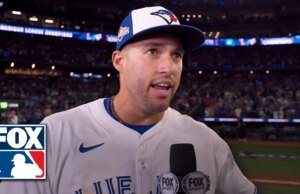‘Estou tão feliz agora’ George Springer após os Blue Jays garantirem uma vaga na World Series sobre os Mariners