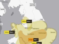 A tempestade Claudia atingirá a Grã-Bretanha com até quinze centímetros de chuva em apenas 12 horas – enquanto o Met Office emite um alerta meteorológico âmbar