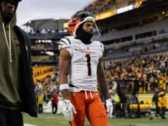 A estrela do Bengals, Ja’Mar Chase, foi suspensa pela NFL por cuspir no oponente durante o jogo acirrado dos Steelers