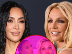 Kim e Khloe Kardashian saem com Britney Spears
