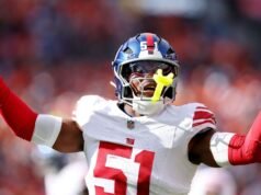 Fonte: Abdul Carter durante o passo a passo dos Sleeping Giants