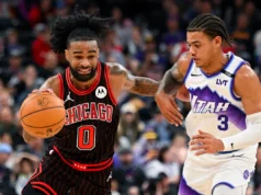 O guarda do Bulls, Kobe White, retorna de uma lesão na panturrilha e bate a campainha para forçar a derrota por 2OT para o Jazz