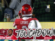 Jai’den Thomas, da UNLV, corre para o TD de 57 jardas e empata com o Colorado State