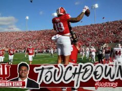 Fernando Mendoza encontra Holden Stace para TD de 2 jardas para ampliar a vantagem de Indiana sobre Wisconsin