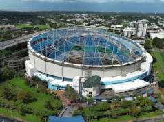 Os Rays devem retornar ao Tropicana Field em 2026, após reparos do furacão.