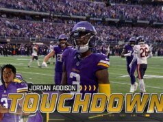 JJ McCarthy encontrou Jordan Addison para um caça-tanques de 15 jardas, dando aos Vikings a liderança sobre os Bears. Destaques da NFL