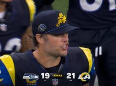 Jason Myers errou um field goal de 61 jardas na derrota dos Seahawks para os Rams por 21-19. Destaques da NFL