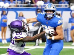 Os Eagles anunciaram a notícia do quarterback do Lions, Sam LaPorta, antes do jogo