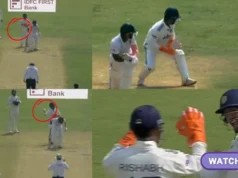 ASSISTA: A manobra inteligente do microfone de Rishabh Pant leva ao postigo de Temba Bavuma na próxima bola. IND vs SA, teste de Calcutá