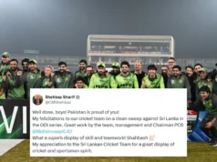 O primeiro-ministro Shehbaz Sharif e os fãs explodiram quando o Paquistão completou uma vitória limpa por 3 a 0 com uma vitória clínica sobre o Sri Lanka no terceiro ODI.
