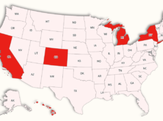 Mapa mostra estados alterando impostos sobre turismo em 2026