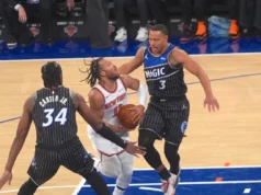 O G Jalen Brunson do Knicks deve perder o jogo de sexta-feira contra o Miami Heat devido a uma torção no tornozelo direito.