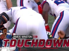 Jameis Winston dá um soco em um TD de uma jarda, dando aos Giants a liderança sobre os Packers.