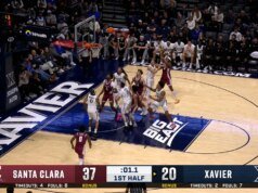 O flutuador estrondoso de Christian Hammond sela o forte primeiro tempo do Santa Clara contra Xavier