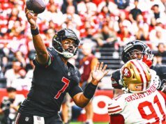 Jacoby Brissett estabelece recorde da temporada regular da NFL na derrota dos Cardinals para 49ers