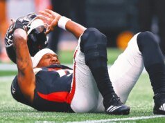 Michael Penix, dos Falcons, pode perder a temporada, Drake London pode perder o tempo