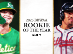 Nick Kurtz, do atletismo, e Drake Baldwin, do Braves, recebem honras de Estreante do Ano