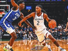 Três Huskies marcam 21 pontos enquanto o número 3 da UConn segura AJ Dybantsa, número 7 da BYU
