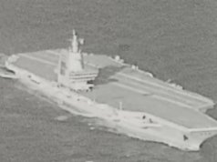 Fotografias do porta-aviões mais avançado da China em águas competitivas