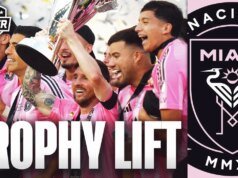 Cerimônia completa do troféu do Inter Miami após conquistar o primeiro título da MLS Cup Fox Soccer