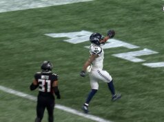 Sam Darnold encontrou Jackson Smith-Nzigba para um caça-tanques de 28 jardas, ampliando a vantagem dos Seahawks sobre os Falcons. Destaques da NFL